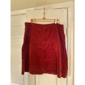 Vintage Velvet Eddie Bauer Skirt in Rust, Size 16